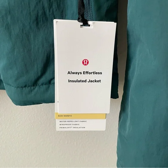 NWT Lululemon Always Effortless Insulated Jacket Green Jasper Size 4 - Picture 6 of 14